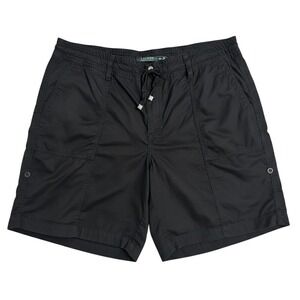 Black Cargo Roll Up Shorts Plus Size 18W Ralph Lauren Polo